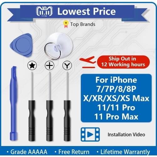 6in1 Mobile Phones Opening Screen Pry Tools For iPhone 7 8 Plus X Repair Kit Screwdrivers Tools Set For iPhone Xr Xs max 11 Pro
