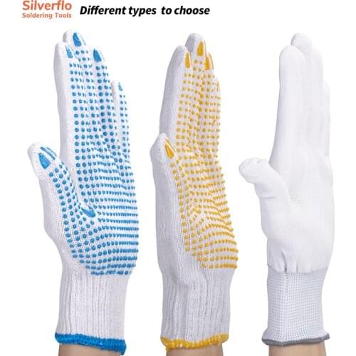 Anti-Static Cotton Gloves Silicone Non-Slip Gloves for Welding Protective Kitchen Cooking Baking Accessories