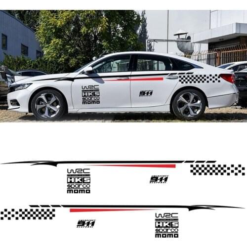 Car Side Stickers Waistline Stripe Sticker Racing Sports Decal Auto Vinyl Film Stickers Universal Car Accessories