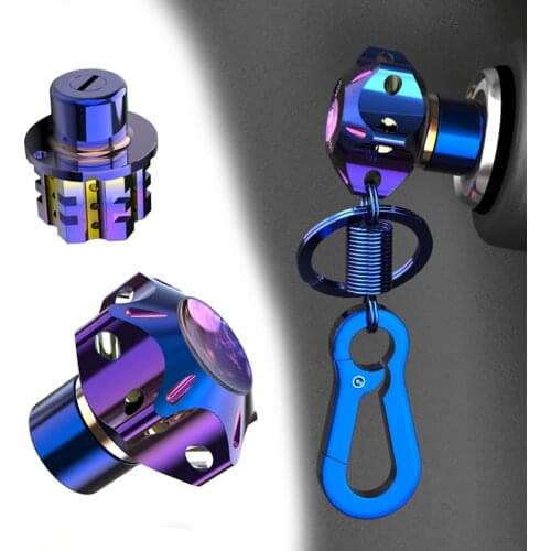 Key Cover Universal Motorcycle Modified Crective CNC Keychain Decorative Modification Parts Titanium Alloy Key Head Covers