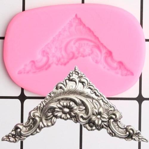 Flower Pattern Relief Cake Border Silicone Mold Fondant Cake Decorating Tools Cookie Candy Resin Clay Chocolate Gumpaste Mould