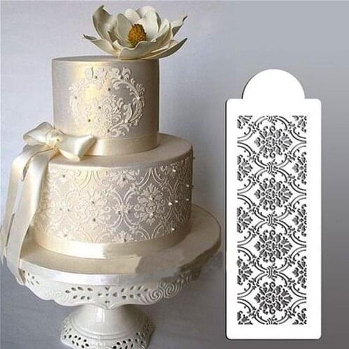 Flower Lace Design Cake Stencil Tools Cookie Cutter Embossing Fondant Pastry Equipment confeitaria bolo ferramentas