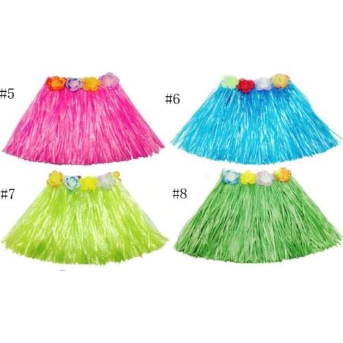 Kids Girls Hawaiian Hula Skirt Girls Beach Dance Skirt Flower Party Skirts By EMS