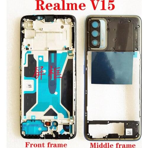 For Realme V15 5G Front LCD Housing Middle Faceplate Frame Bezel Replacement Parts