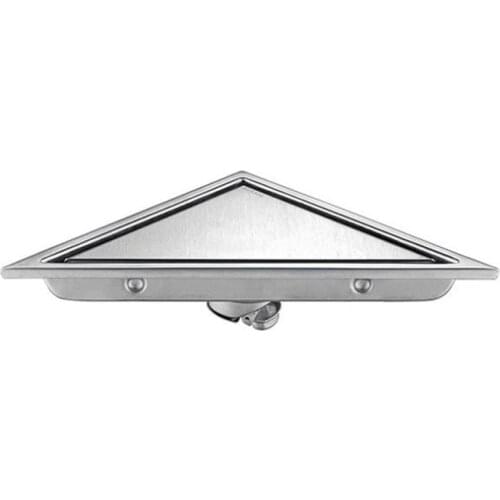 DONYUMMYJO 1pc 304 Stainless Steel Floor Drain Toilet Invisible Floor Drain Deodorant Triangular Floor Drain