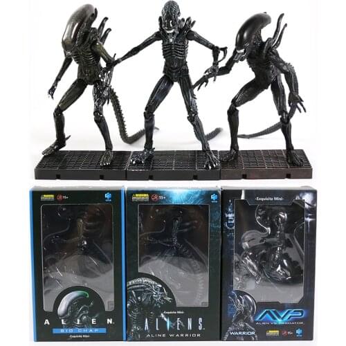 Hiya Toys Aliens Big Chap Warrior Grid Alien 4.5" Action Figure Collection