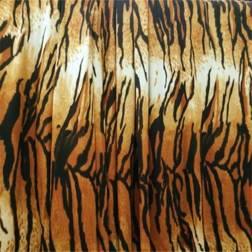 All Sides Elastic Spandex Base Tiger Grain Leopard Print Cloth Fabric For Dance Swim Clothes DIY Fabric Material