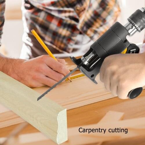 Electric Drill Modified Electric Reciprocating Jig Saw Adapter for Wood Steel Pipe Plastic Power Drill Woodworking Tools