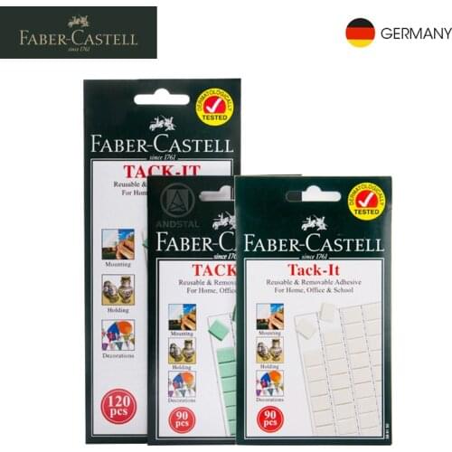 Faber-Castell Tack-It Multi-purpose Blu Tack Adhesive Clay Putty Non-toxic Nail-free Reusable Removable for Home Office School