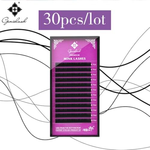 Genielash individual lashes high quality volume eyelash extensions professional makeup use eyelash extension mink eyelashes