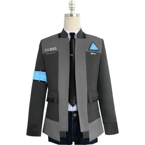 Game Detroit: Become Human Connor RK800 Agent Uniform Suits halllween Cosplay Costume Jackets Coats