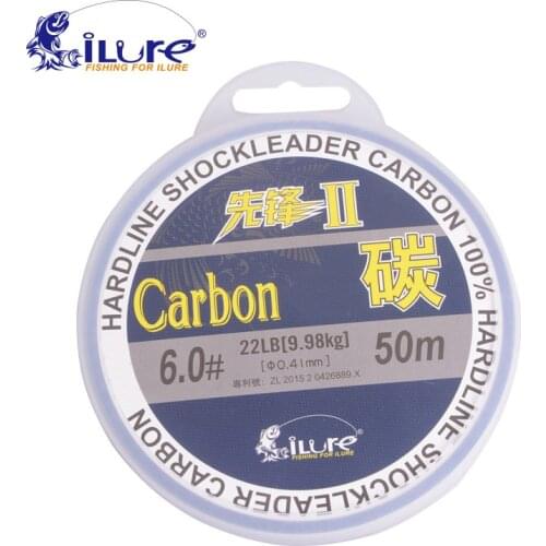 ILure 100% Carbon Fiber Fluorine Fishing Lines 30Mt 50Mt Carbon Fiber Spool Super Strong Guide 60lb 80lb Braided Wire Carp