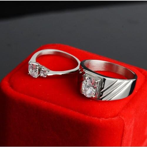 Titanium Steel Oval Cut AAAAA Cubic Zirconia Stone Rings Jewelry For Women Girls Trendy Office White Gold Plated Finger Rings