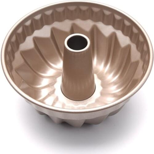 LUDA Charlotte Cake Pan,7 Inch Non-Stick Vortex-Shaped Pineapple Shape Savarin Convex Tube Pan for Oven and Instan Pot Baking