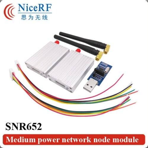 2pcs/pack Multi-Channel 433MHz TTL Interface Si4432 Network Node Module SNR652 For Wireless Data Transceiver