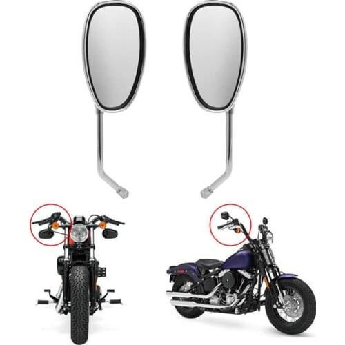 Motorcycle 10mm Rear View Side Mirror Cafe Racer Retroviseur Motorbike Accessories For Honda Shadow 750 VTX1300C/R/T