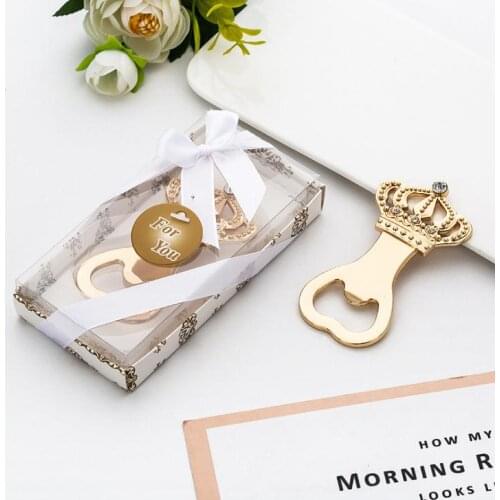 New creative metal crown beer bottle opener 2 colors wedding gift party favor free shipping SN949