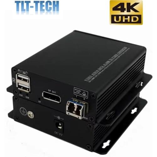 One pair 4K Displayport extender over fiber optical with KVM support USB keyboard and mouse up to 10KM single mode