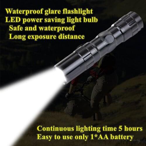 Portable Ultra Bright LED Flashlight Pocket Torch Waterproof For Outdoor travel Camping Bike Light Fishing Lighting AA Battery