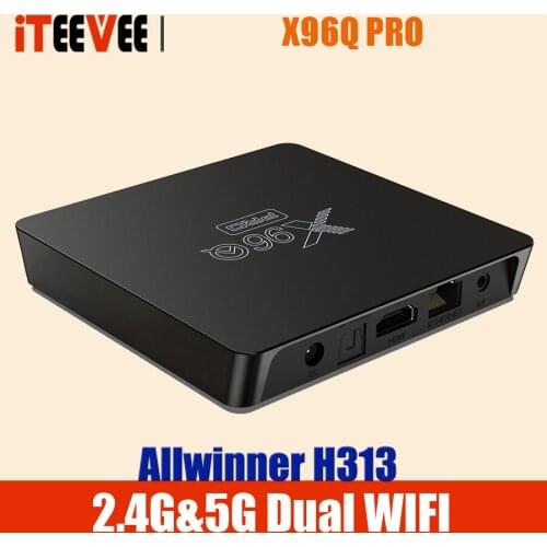 50pcs X96Q Pro Android 10.0 Smart TV Box Allwinner H313 Quad Core Set Top Box 2GB 16GB Android10 2.4G 5G Dual Wifi X96q x96 MINI