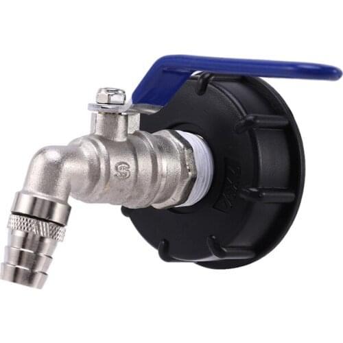 IBC Ball Outlet Tap Tank 3/4 inch Food Grade Drain Adapter 1000L Tank Rainwater Container Brass Hose Faucet Valve