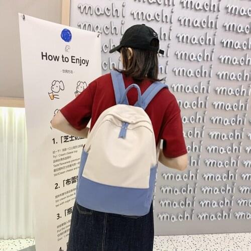 Preppy College student school bag female backpack Simple Portable Harajuku style Women book bags Teenage Girl Travel Rucksacks