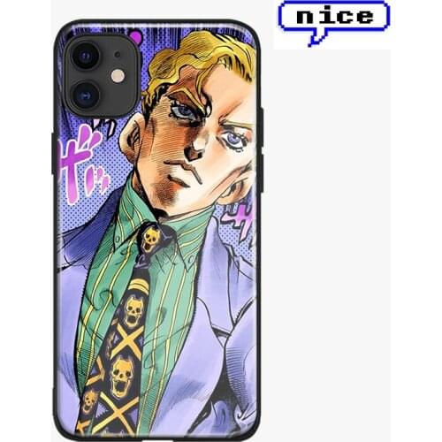 JoJos Adventure Kira Yoshikage glass shell for iPhone 6s 7 8 x xr xs 11 pro max Samsung S note 8 9 10 20 ultra Plus phone case