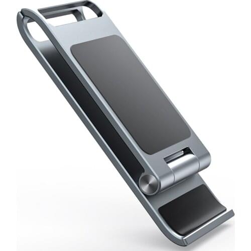 Ultra-thin Portable Cell Phone Stands, Aluminum Alloy Universal Foldable Tablet Stand Multi-Angle Pocket Desktop Holder