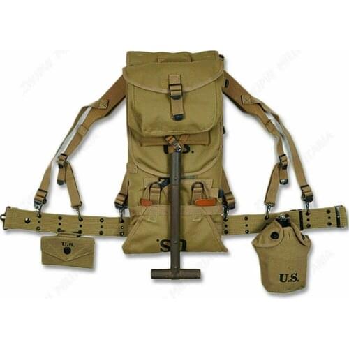 WWII WW2 US ARMY PARATROOPER GEAR M1928 FIELD HAVERSACK HIGH QUALITY WORLD WAR II SOLDIER MILITARY WAR REENACTMENTS EQUIPMENT