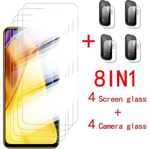 Poco M3 Screen Protective Glass for Xiaomi Poco X3 NFC X3 Pro Tempered Protector Camera Lens Film on Pocox3 GT X 3 Pro F M F3 M3
