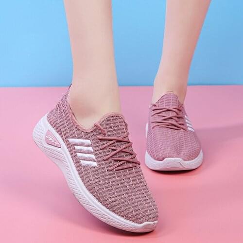 WHNB Shoes Women 2021 Spring and Summer New Fashion Lace Round Toe Breathable Casual Shoes Women Flat Sneakers Women Cloth Shoes