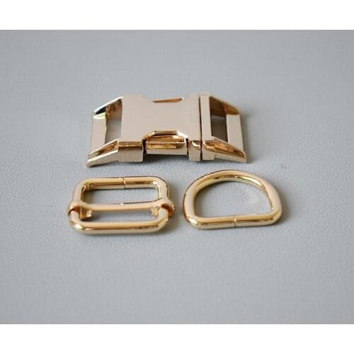 1 Sets 25mm Metal Adjust Buckle+D Ring/Set) DIY Dog Collar Diy Emboitement Zinc Alloy Buckle Adjust Buckles