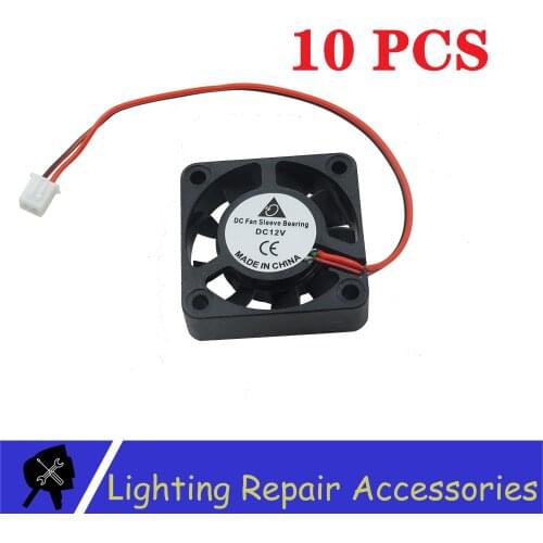 10 Pcs/lots 4x4cm Silent fan 12v or 24v For 7x10w 7x12w 18x3w 12x12w Led Plastic PAR Light Stage light accessories Repair parts