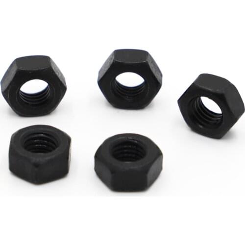 2-50pcs Black Grade 8.8 Oxide Carbon Steel DIN934 Metric Hexagon Hex Nut M2 M2.5 M3 M4 M5 M6 M8 M10 M12 M14 M16 M18 M20 M22 M24