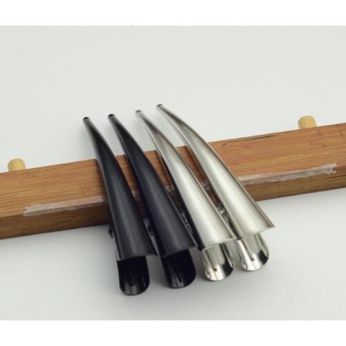 20PCS black 8.0cm 3.15" Plain Metal Beak Clip for hair dressing salon at nickle free and lead free 80mm metal alligator clips