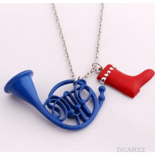 2019 How I met your Mother Blue French Horn/Umbrella/Boot Pendant TV Series Jewelry Mothers Day/Soul Mate/Valentines Gift