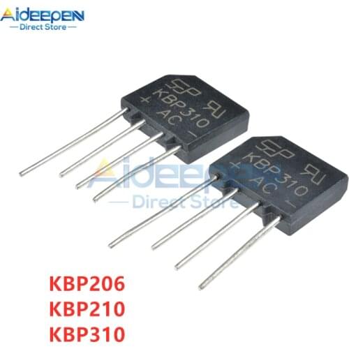 5Pcs/lot KBP206 KBP210 KBP310 Diode Bridge Rectifier KBP-1000V/600V-2A/1A Bridge Rectifier 4 Pin New Original