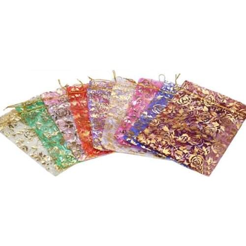 50 pcs Organza Jewelry Candy Pendent Mixed Color Mini Gift Pouch Bags Wedding Favors and Gifts Packing Sachet Bonbons Bags