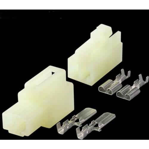 6230-1021 6230-5021 100SETS DJ70234Y-6.3-11/21 6.3mm 2Pin AMP Car Electrical Wire Connectors