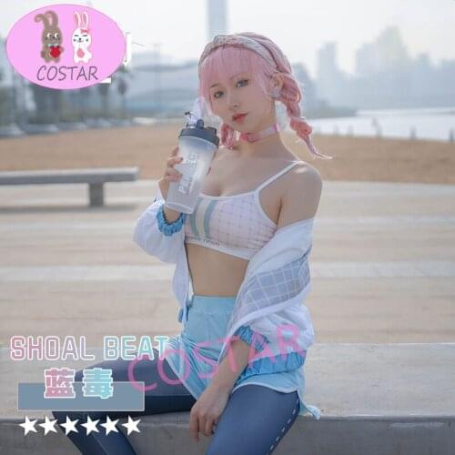 Anime! Arknights Blue Poison Shoal Beat Lovely Uniform Cosplay Costume Halloween Party Outfit Summder Suit For Women 2021 NEW