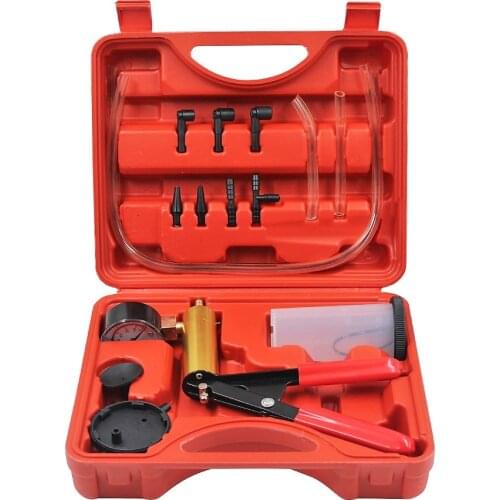 Auto Car Manual Vacuum Pressure Pump Brake Tester Kit Vacuum Gauge Bleeding Portable Durable Repair Set