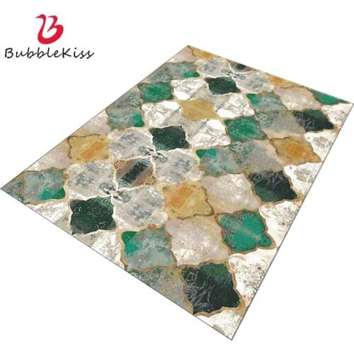 Bubble Kiss Carpets For Living Room Moroccan Style Home Carpet Yellow Green Geometric Pattern Rug Bedroom Creativity Decor Rug