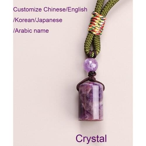 Chinese Style Natural Crystal Custom Name Stamp For Teacher Student Friends Chinese English Korean Japanese Name Seal With Box