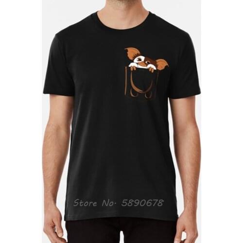 Gizmo Pocket T Shirt Gizmo Guismo Guizmo Gismo Gremlins Movie Film Plus Pocket Poche Tshirt Men Cotton Tees Tops Harajuku