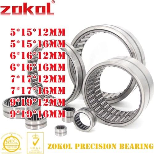 ZOKOL bearing NKI05/12 NKI05/16 NKI06/12 NKI 06/16 07/12 7/16 09/12 09/16 Entity ferrule needle roller bearing 6*16*12mm