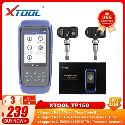 XTOOL TP150 Tire Pressure Diagnostic and Serivce Tool Plus TS100 433&315MHz TPMS TP100 Sensor Scan Tire Repair Tools