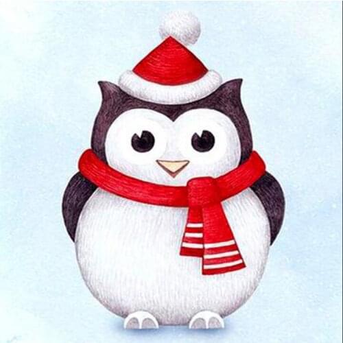 Cartoon Cute Penguin 5D DIY Square/Round Diamond Painting Mosaic Cross Embroidery Home Decoration Mural Christmas Gift New Year