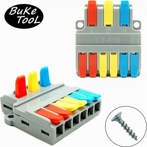 Wire Terminal Block New Wire Wiring Universal Compact Connector 8PINS Conductor Terminal Block With Lever AWG 28-12