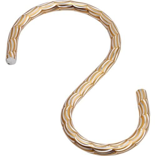 2pcs/lot Aluminum Alloy Gold S Shape Hooks For Clothes Towel Sundries Hanging Hook Home Bath Kitchen Storage Accessories