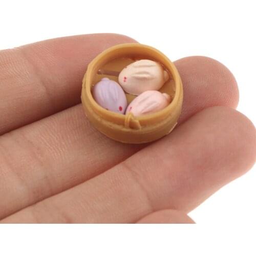 Dollhouse 1:12 Miniature Cantonese dim sum Dessert Pretend Food for Doll Toys